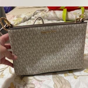 Michael Kors Tan Monogram Crossbody Bag